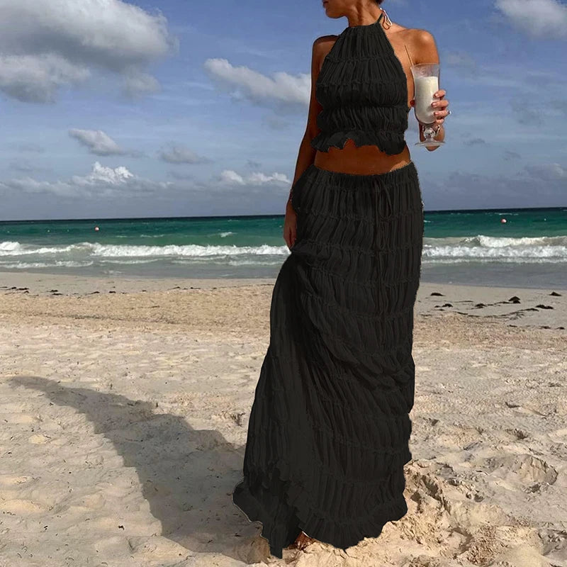 Penelope Backless Matching Boho 2 Piece Set