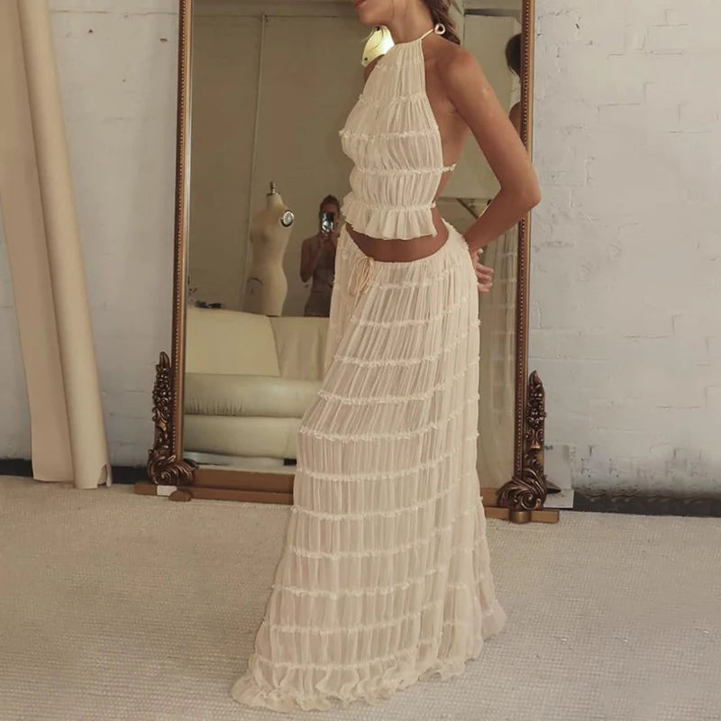 Penelope Backless Matching Boho 2 Piece Set