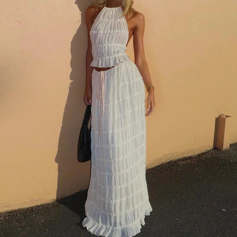 Penelope Backless Matching Boho 2 Piece Set