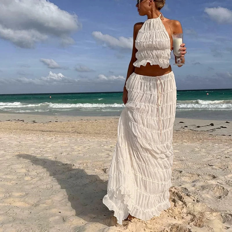 Penelope Backless Matching Boho 2 Piece Set